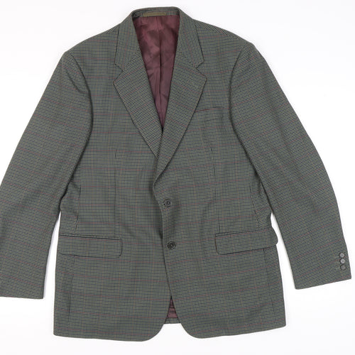 Gurteen Men's Grey Check Blazer 42 Long Jacket