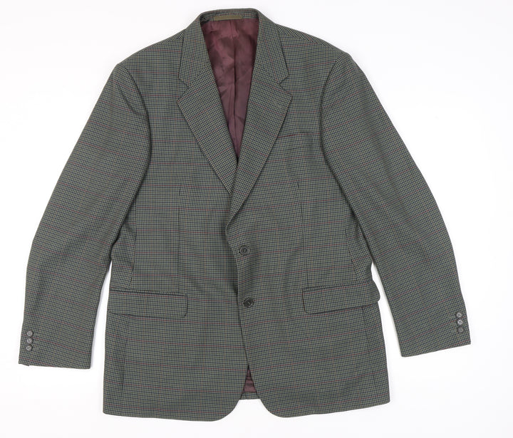 Gurteen Men's Grey Check Blazer 42 Long Jacket