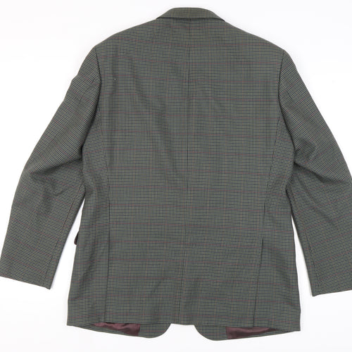 Gurteen Men's Grey Check Blazer 42 Long Jacket