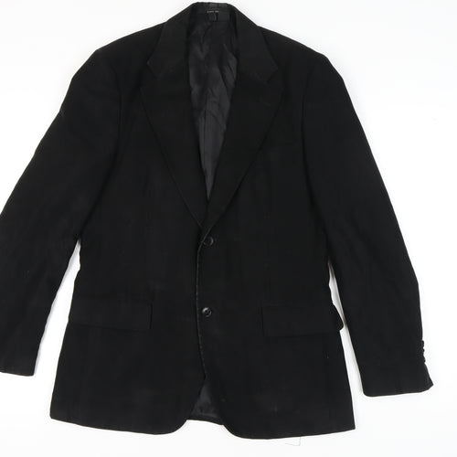 Zara Man Black Blazer Size UK 40 Single-Breasted