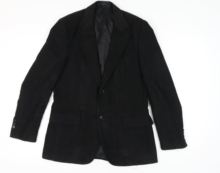 Zara Man Black Blazer Size UK 40 Single-Breasted