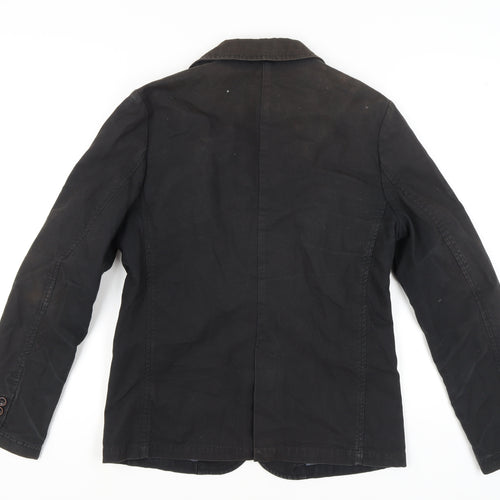 Fat Face Men's Black Cotton Blazer, Size S, Casual Jacket