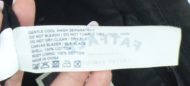 Fat Face Men's Black Cotton Blazer, Size S, Casual Jacket