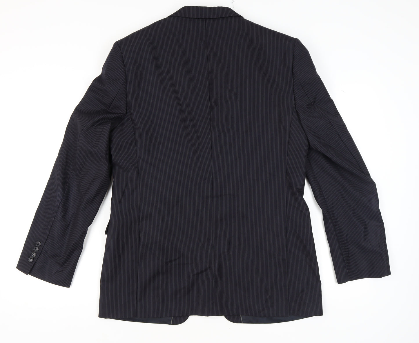 John Lewis Men's Black Long Blazer, 42L Wool Jacket