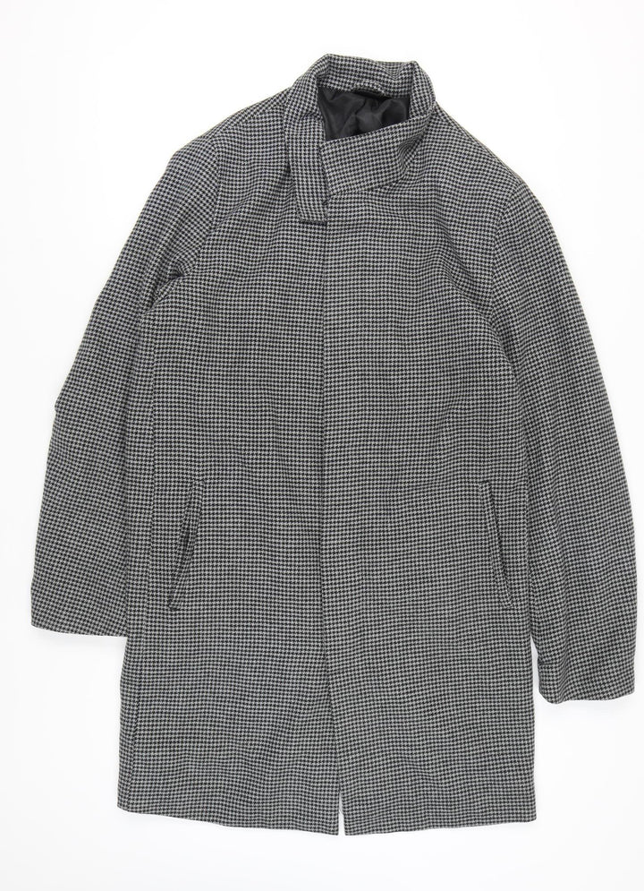Livergy Men's Grey Houndstooth Overcoat XL