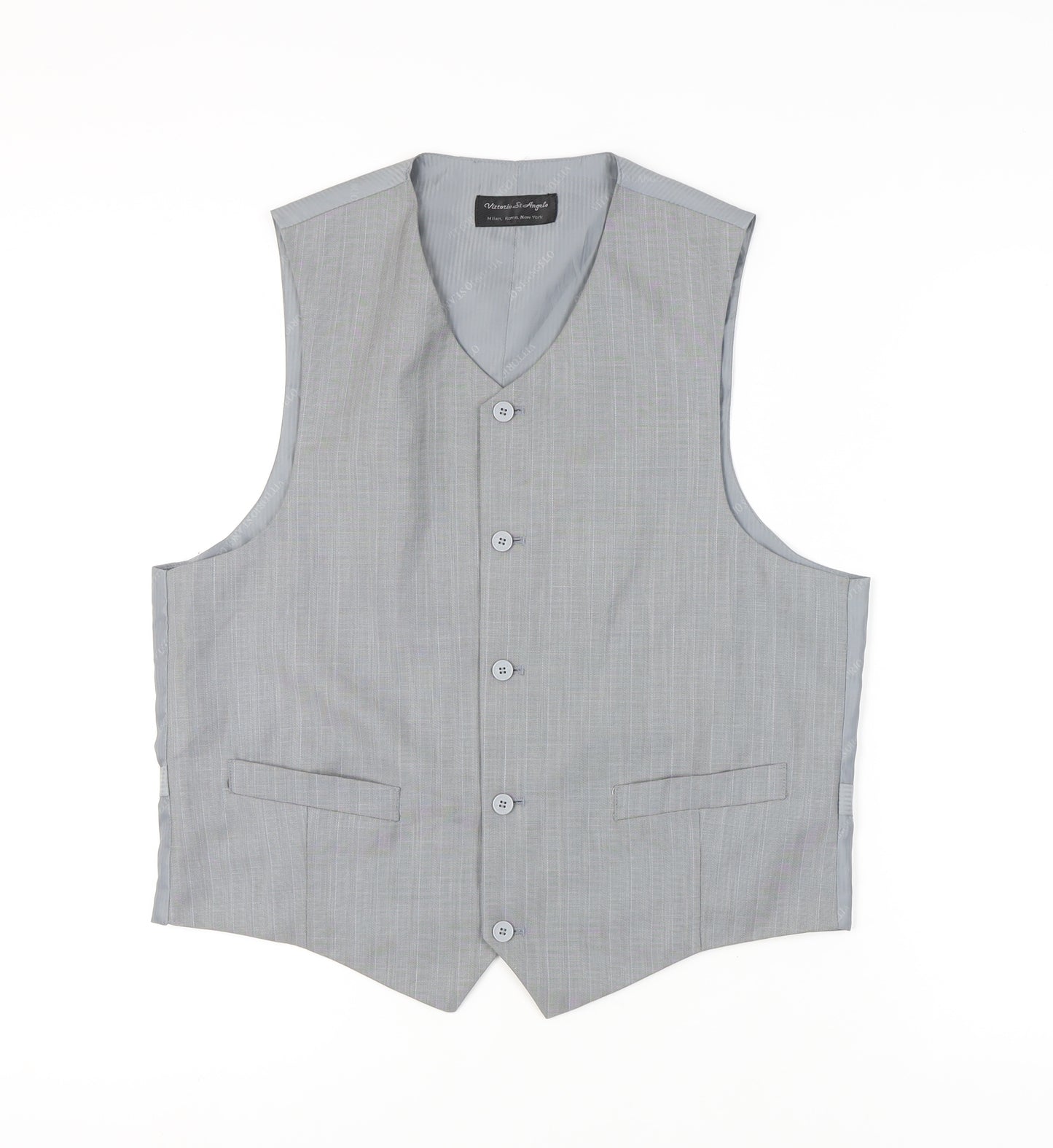 Vittorio St Angelo Men's Grey Suit Waistcoat 42L