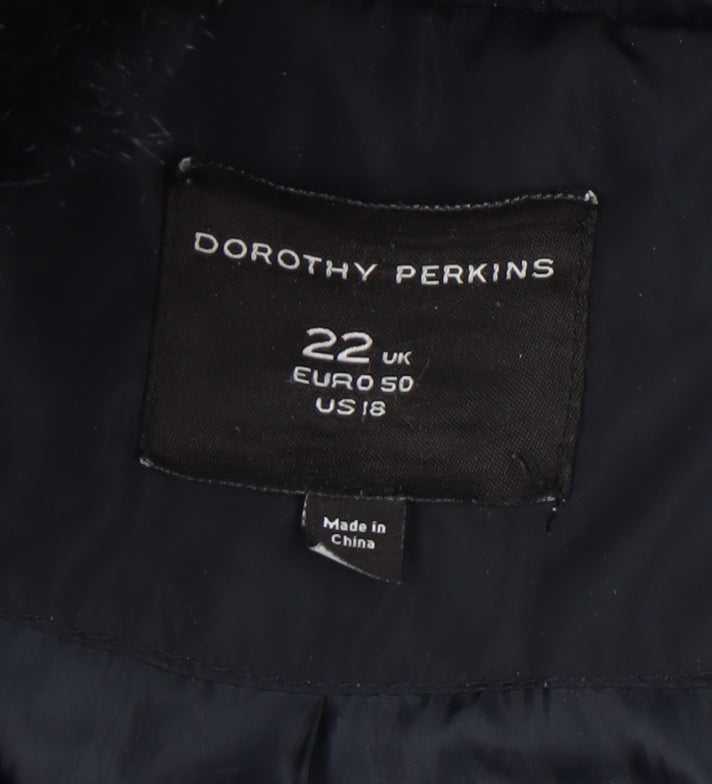 Dorothy Perkins Women's Black Puffer Coat Size 22