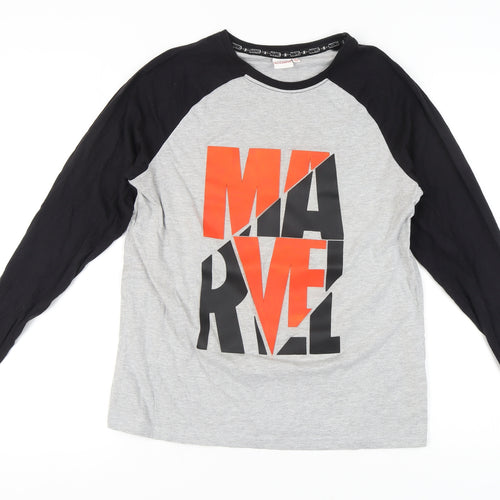 Marvel Boys Grey Long Sleeve Superhero Pyjama Top 14 Years