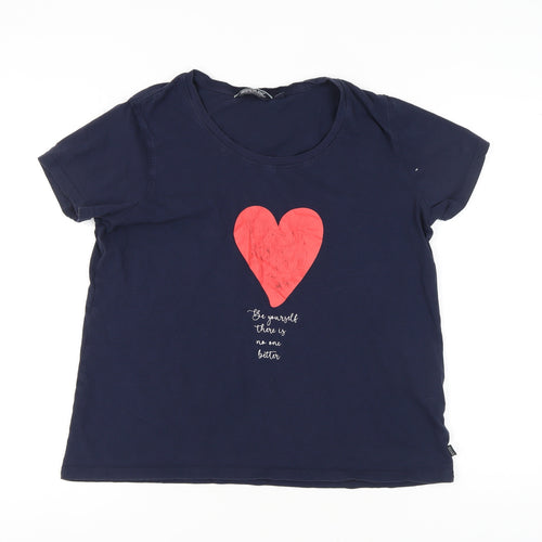 Regatta Women's Blue Heart Print T-Shirt Size 26