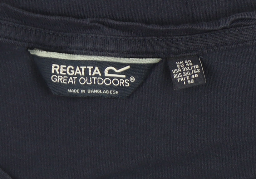 Regatta Women's Blue Heart Print T-Shirt Size 26