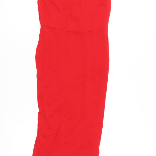 ASOS DESIGN Women's Red Strappy Dress Size 8