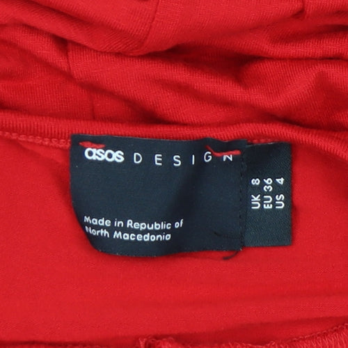 ASOS DESIGN Women's Red Strappy Dress Size 8
