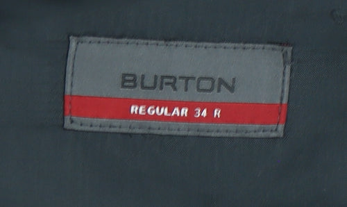 Burton Men's Grey Regular Fit Blazer 34