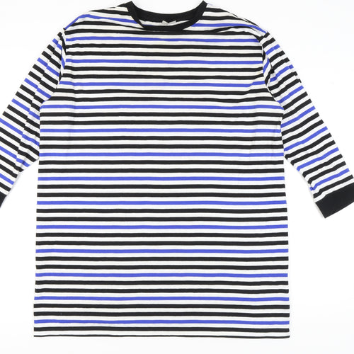 ASOS Women's Multicoloured Striped T-Shirt Dress, Size 6