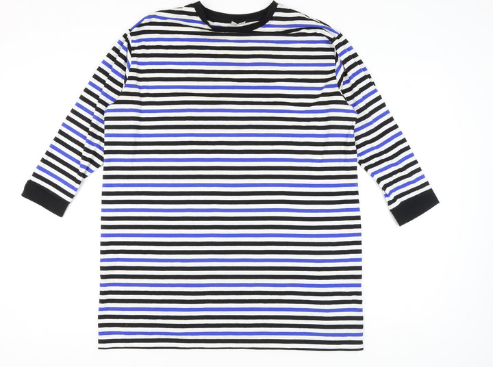 ASOS Women's Multicoloured Striped T-Shirt Dress, Size 6