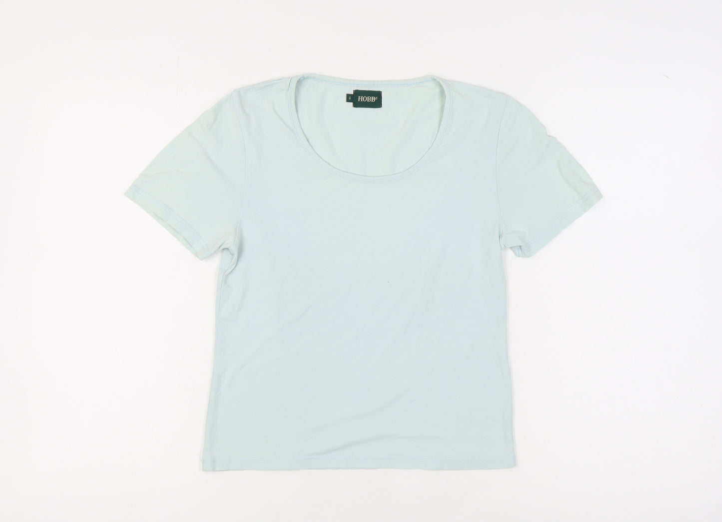 Hobbs Women's Blue Scoop Neck T-Shirt, Size 14