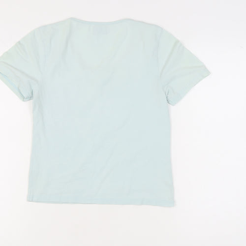 Hobbs Women's Blue Scoop Neck T-Shirt, Size 14