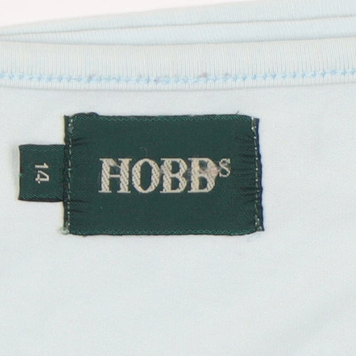 Hobbs Women's Blue Scoop Neck T-Shirt, Size 14