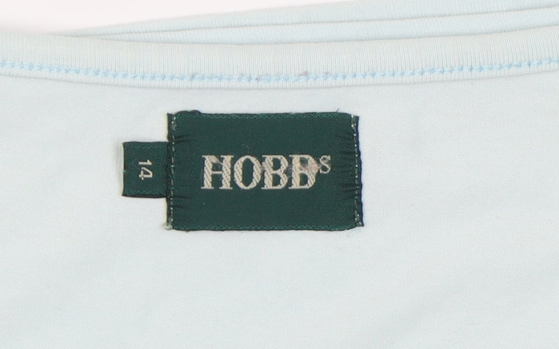 Hobbs Women's Blue Scoop Neck T-Shirt, Size 14
