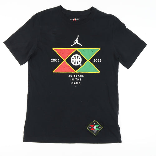 Jordan Men's Black Graphic T-Shirt, Medium