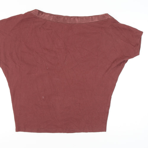 River Island Women's Brown Basic Top Size 14