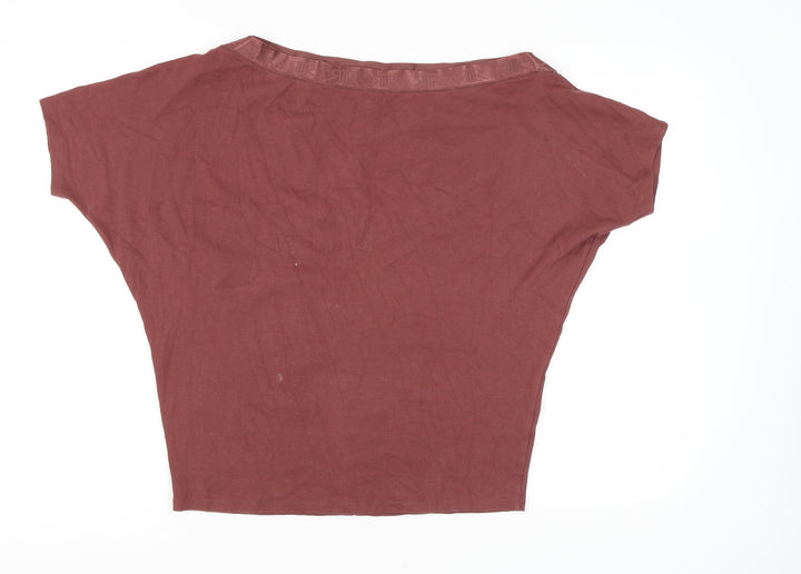 River Island Women's Brown Basic Top Size 14