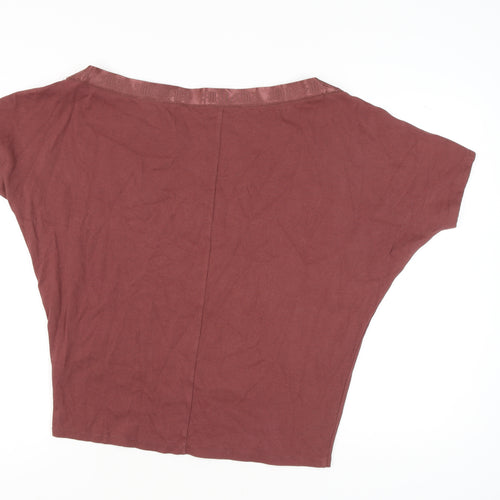 River Island Women's Brown Basic Top Size 14