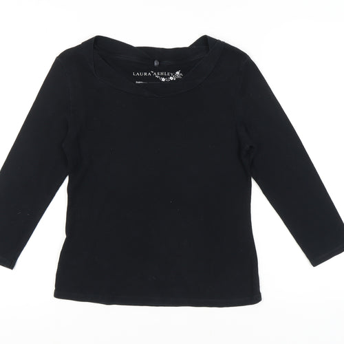 Laura Ashley Women's Black 3/4 Sleeve Top Size 14