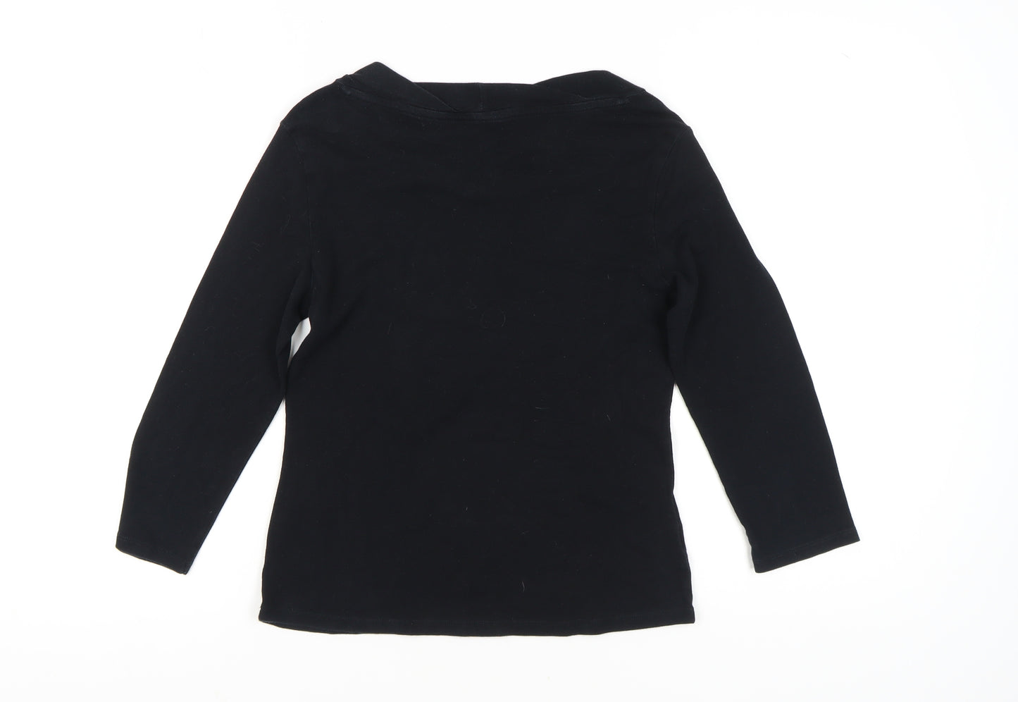 Laura Ashley Women's Black 3/4 Sleeve Top Size 14