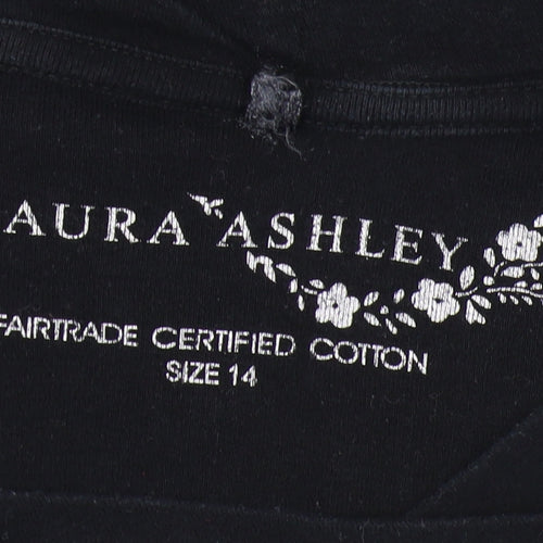 Laura Ashley Women's Black 3/4 Sleeve Top Size 14