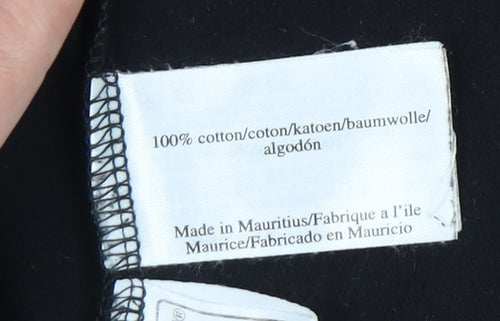 Laura Ashley Women's Black 3/4 Sleeve Top Size 14