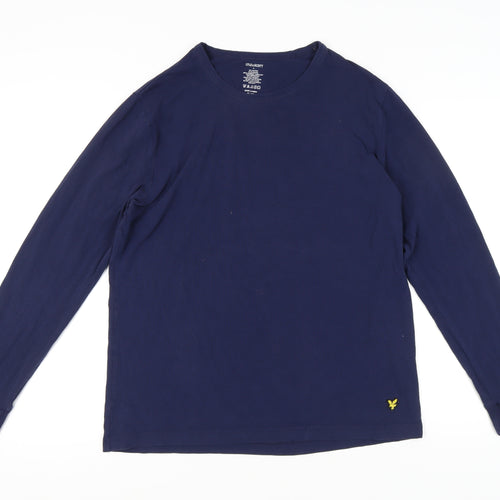Lyle & Scott Men's Blue Long Sleeve Crew Neck T-Shirt L