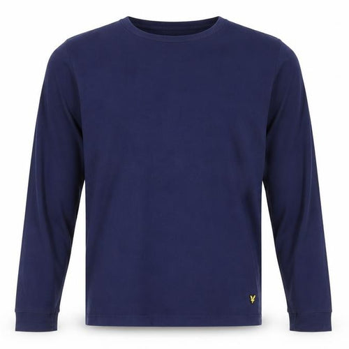 Lyle & Scott Men's Blue Long Sleeve Crew Neck T-Shirt L