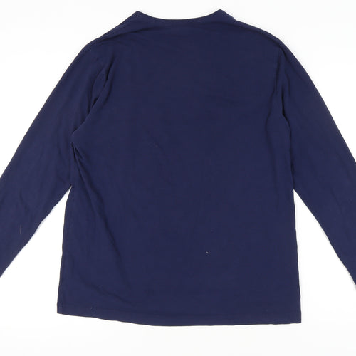 Lyle & Scott Men's Blue Long Sleeve Crew Neck T-Shirt L