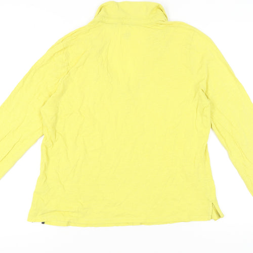 Boden Women's Yellow Collared Long Sleeve T-Shirt L