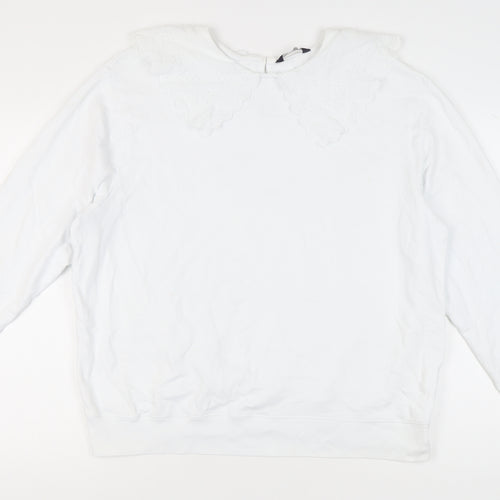 Marks and Spencer Women's White Pullover Sweatshirt Size 20