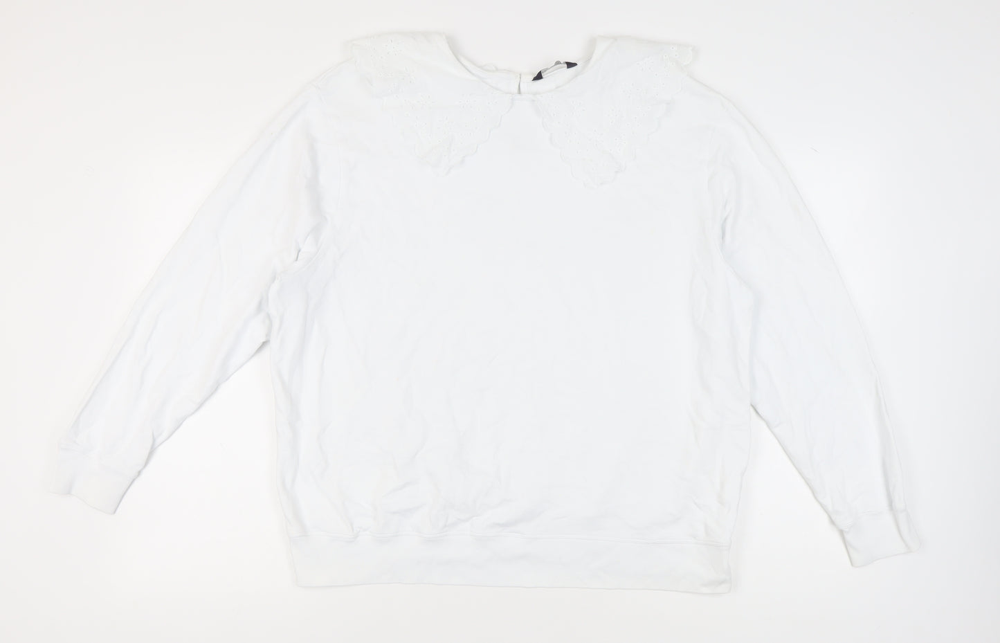 Marks and Spencer Women's White Pullover Sweatshirt Size 20