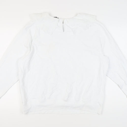 Marks and Spencer Women's White Pullover Sweatshirt Size 20