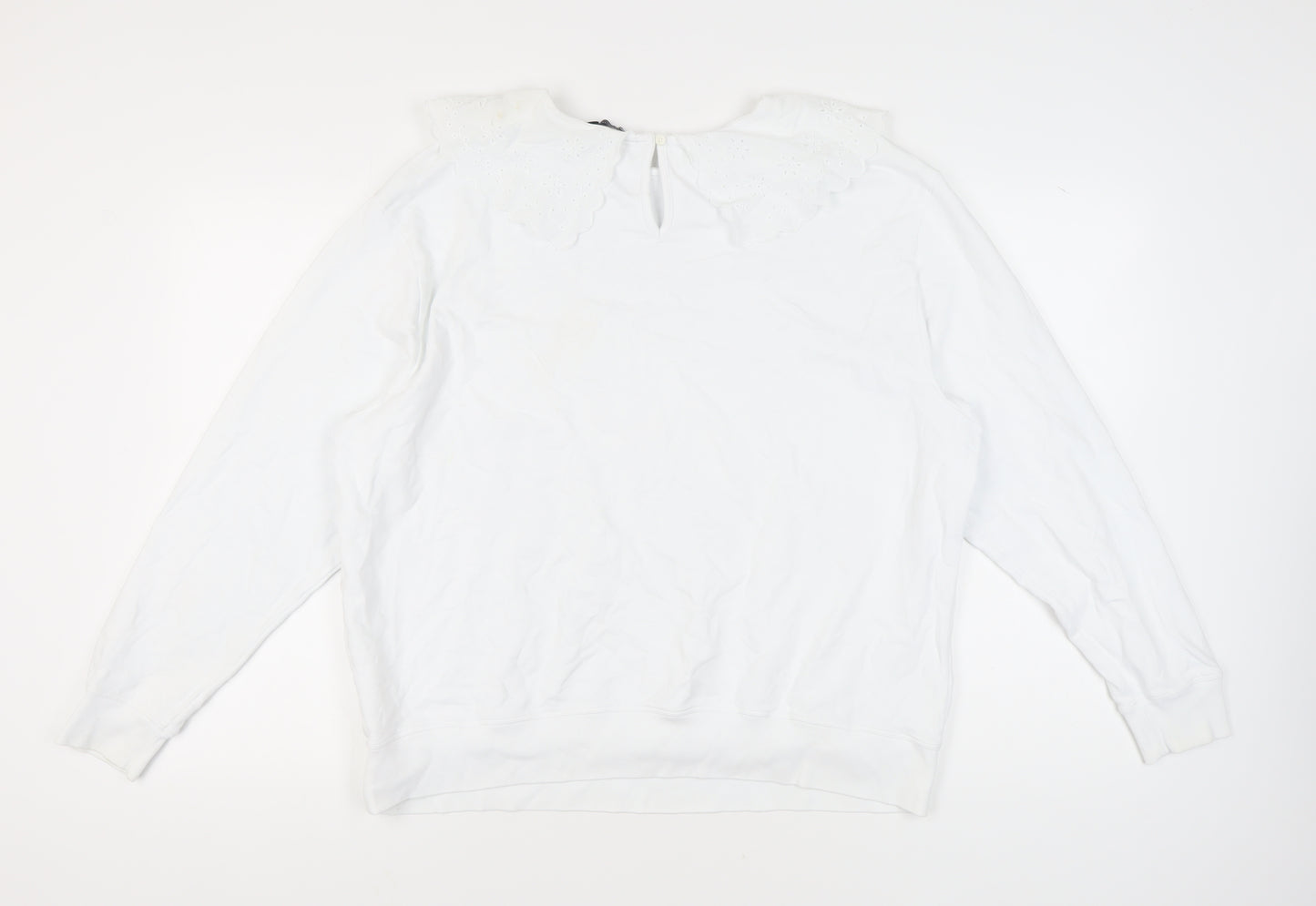 Marks and Spencer Women's White Pullover Sweatshirt Size 20