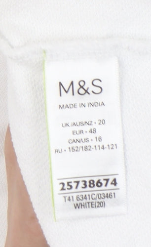 Marks and Spencer Women's White Pullover Sweatshirt Size 20
