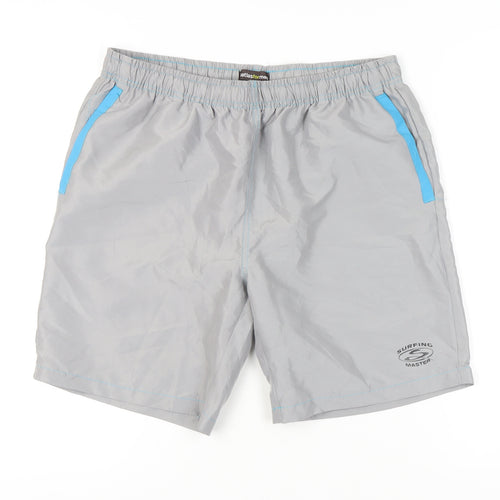 Atlas For Men Grey Shorts M - Elastic Waist, Summer
