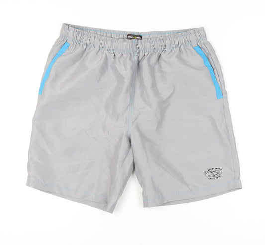 Atlas For Men Grey Shorts M - Elastic Waist, Summer