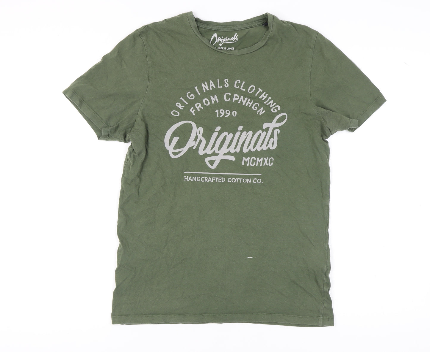 Jack & Jones Green Men's M Graphic Crew Neck T-Shirt