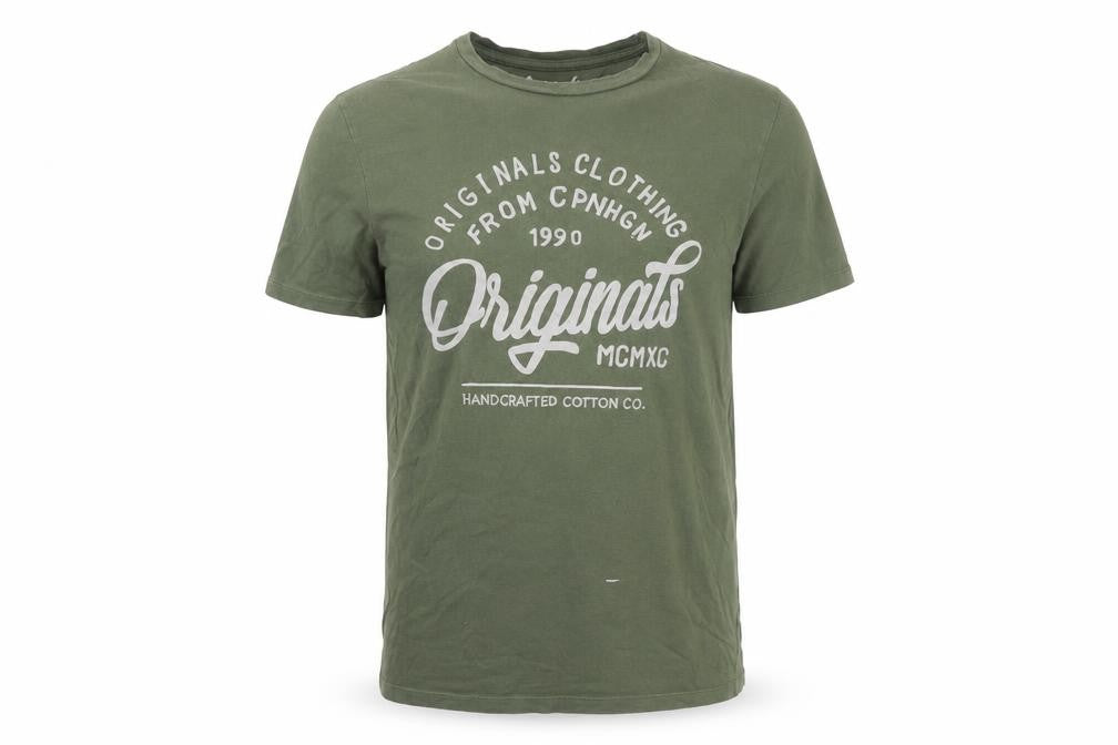 Jack & Jones Green Men's M Graphic Crew Neck T-Shirt