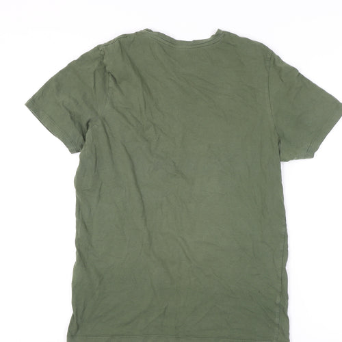 Jack & Jones Green Men's M Graphic Crew Neck T-Shirt