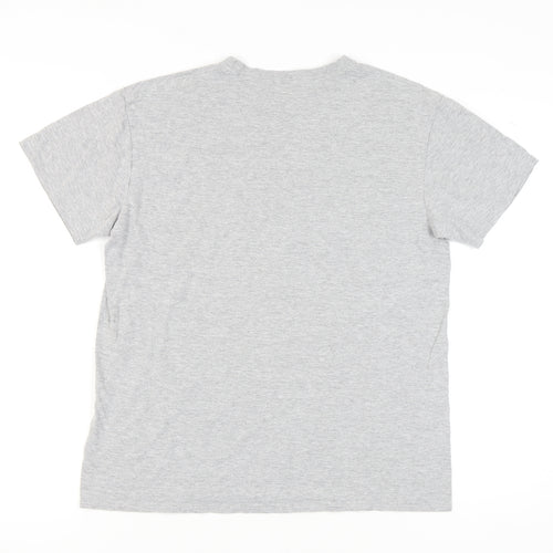 boohoo Men's Grey Graphic T-Shirt M