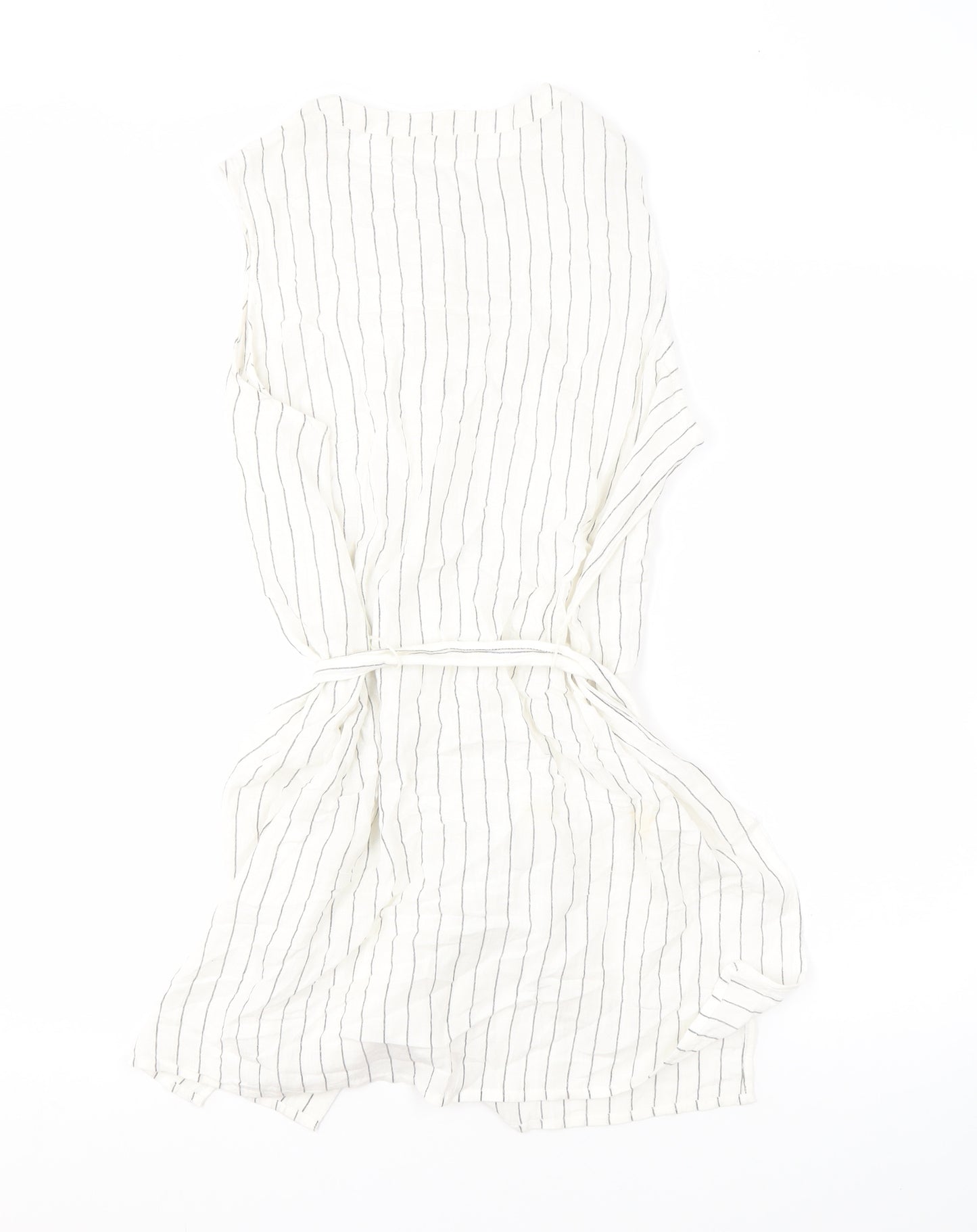 Fat Face Women's White Striped Button Dress Size 12