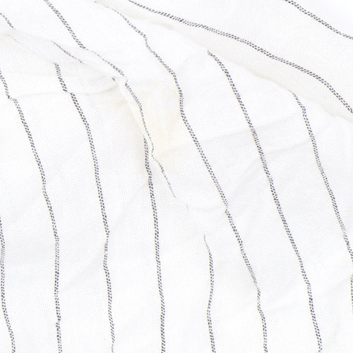 Fat Face Women's White Striped Button Dress Size 12