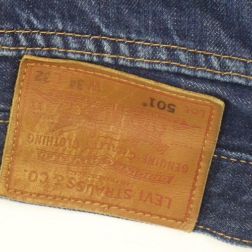 Levi's Men's Blue Straight 501 Jeans, Size 32