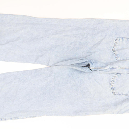 River Island Women's Blue Cropped Plus Size Jeans, Distressed